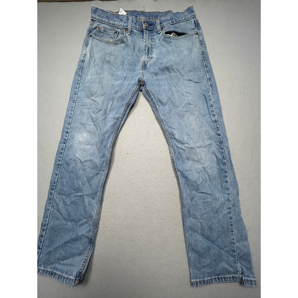Levi's 505 Regular Fit Denim Light Wash Blue W32 L30 Mens